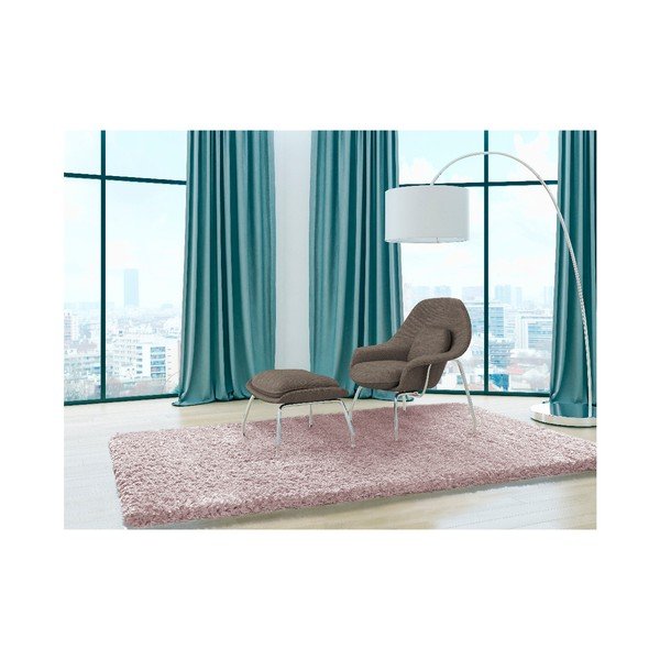 Ružový koberec Universal Floki Liso, 160 × 230 cm-image-1