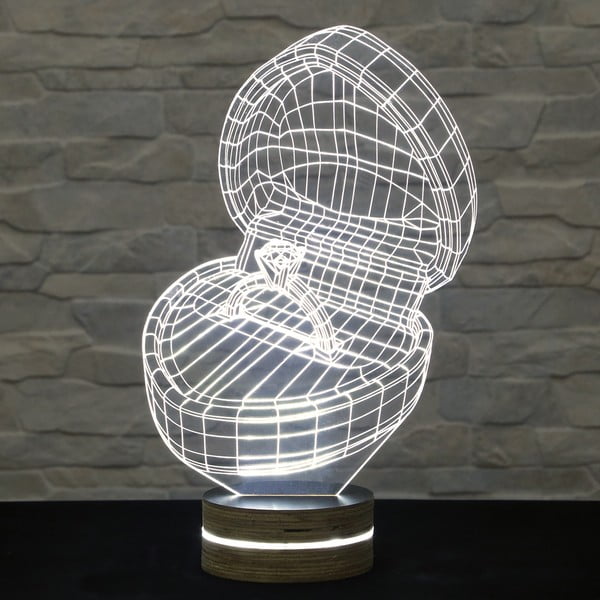 3D stolová lampa Marry me
