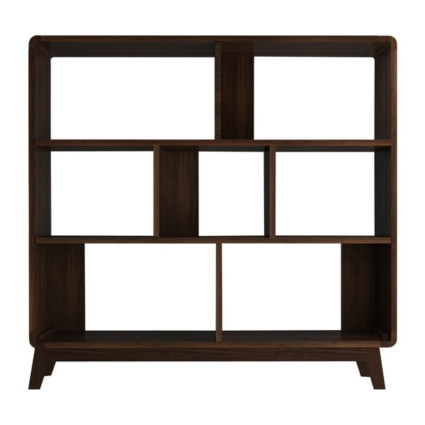 Knižnica v dekore orecha 122x126 cm Cassie - Støraa-image-2