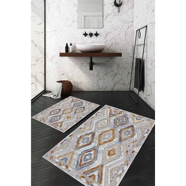 Sivé kúpeľňové predložky v súprave 2 ks 60x100 cm – Mila Home-image-1