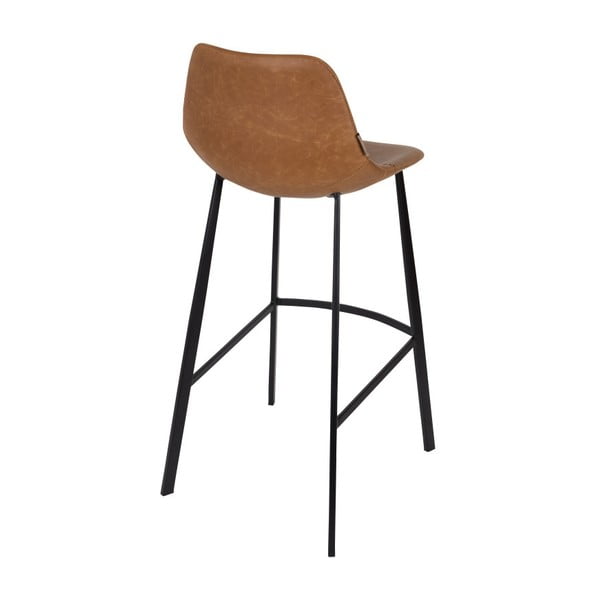 Hnedé čalúnené barové stoličky v súprave 2 ks (výška sedadla 80 cm) Franky – Dutchbone-image-3