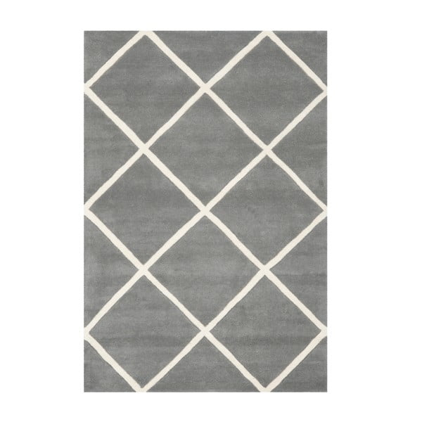 Sivý vlnený koberec Safavieh Eliza, 121 × 182 cm