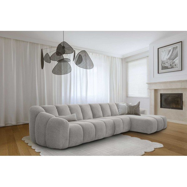 Svetlosivá rohová pohovka (pravý roh/s leňoškou) Shell – Miuform-image-1