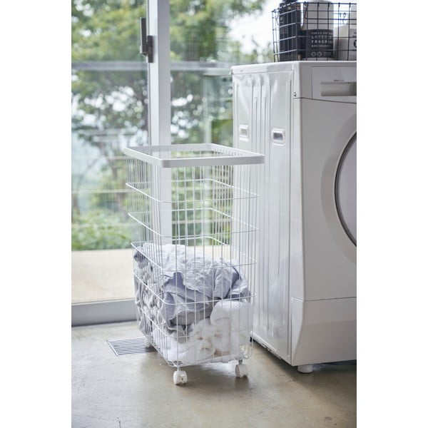 Biely kovový kôš na bielizeň 55 l Tower – YAMAZAKI-image-1