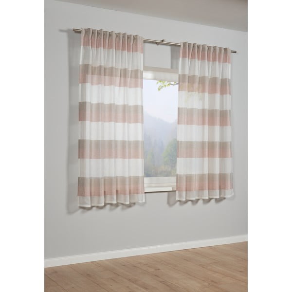 Ružová záclona 175x140 cm Etamine - Gardinia-image-1