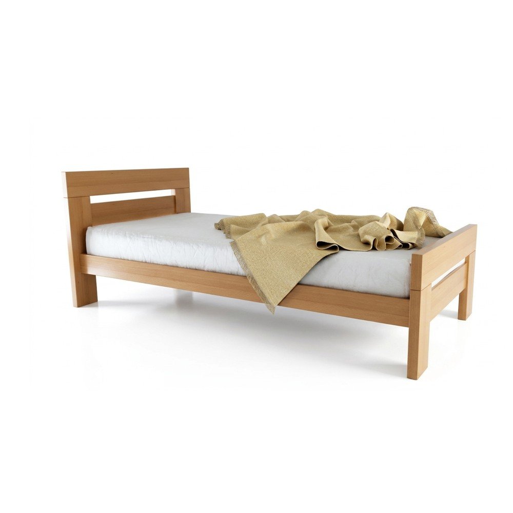 E-shop Jednolôžková posteľ z bukového dreva s roštom 90x200 cm v prírodnej farbe Fiorentino – B.E.S.