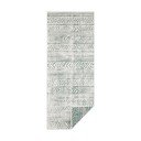 Zeleno-krémový vonkajší koberec NORTHRUGS Biri, 80 x 350 cm
