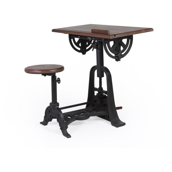 Pracovný stôl so stoličkou z mangového dreva Moycor Pipa