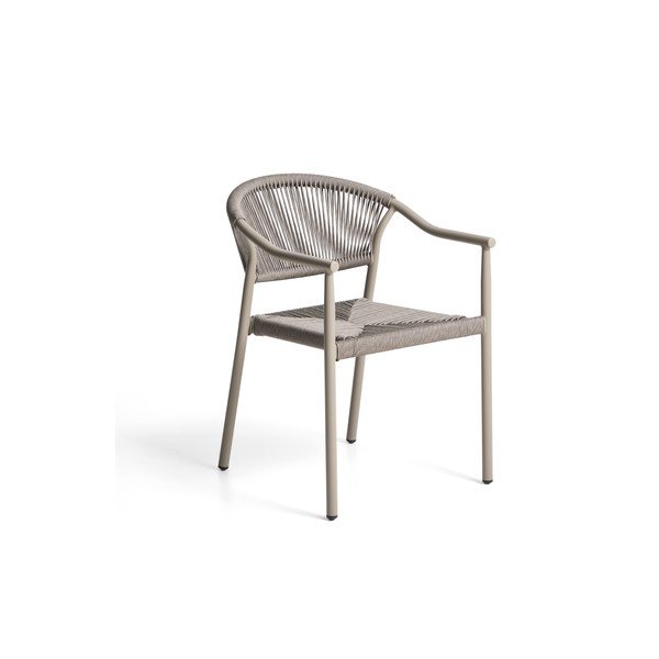 Taupe ratanová záhradná stolička Livadia – Kave Home