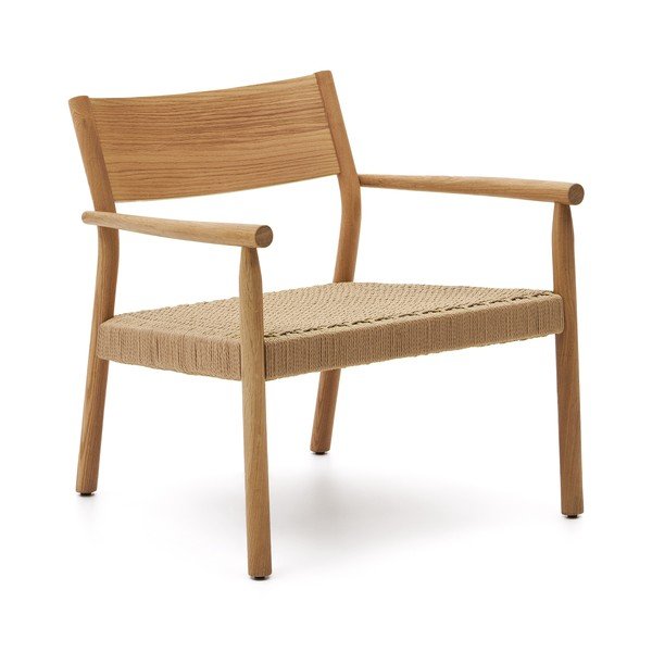 Kreslo vo svetloprírodnej farbe s výpletom Yalia – Kave Home