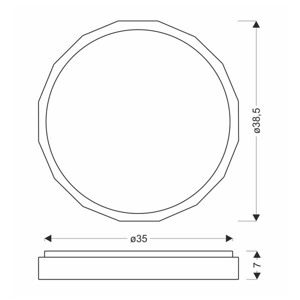 LED stropné svietidlo v prírodnej farbe ø 38,5 cm Cadix – Candellux Lighting-image-1