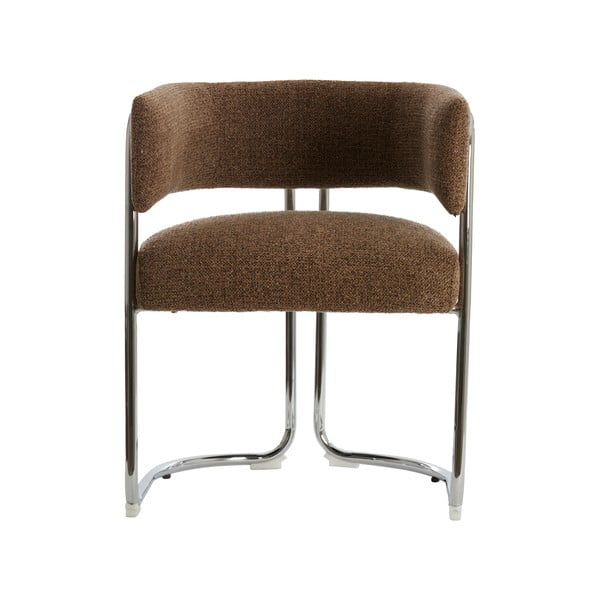 Hnedé kovové jedálenské kreslo s podrúčkami Adante – Light & Living-image-4