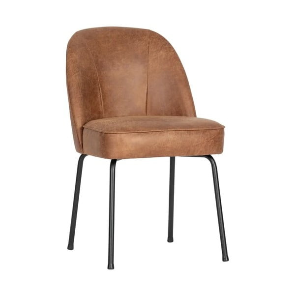 Koňakovohnedé kožené jedálenské stoličky v súprave 2 ks Vogue – WOOOD