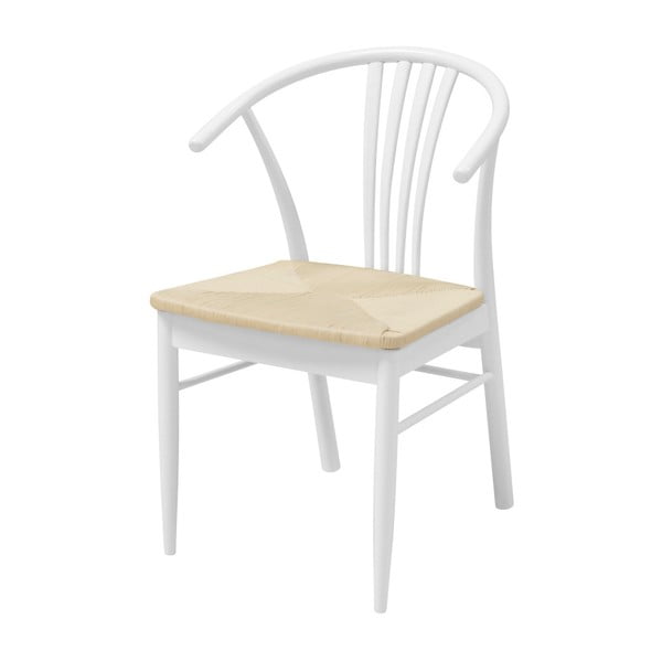 Biela jedálenská stolička z brezového dreva Interstil York