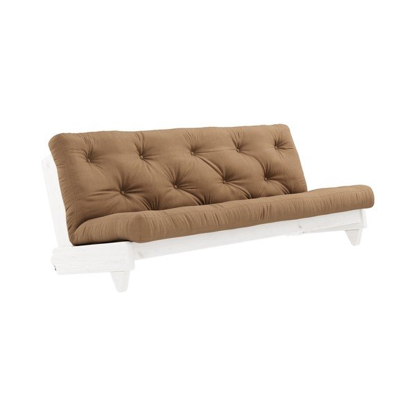 Rozkladacia pohovka s hnedým poťahom Karup Design Fresh White/Mocca-image-1