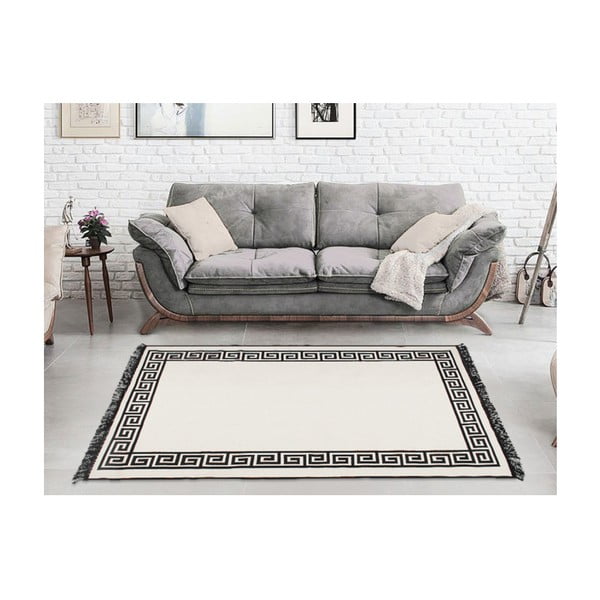 Béžovo-čierny obojstranný koberec Justed, 80 × 150 cm-image-4