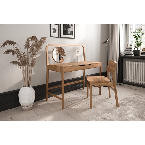 Toaletný stolík z dubového dreva 57x110 cm Twig – The Beds-image-3