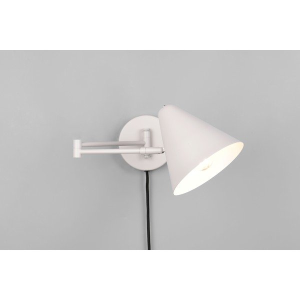 Slonovinové nástenné svietidlo s ohýbateľnou konštrukciou do zásuvky ø 15 cm Cosima – Trio-image-1