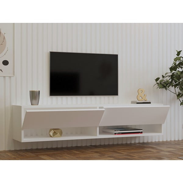 Biely TV stolík 141x31x30 cm Arges – Kalune Design-image-3