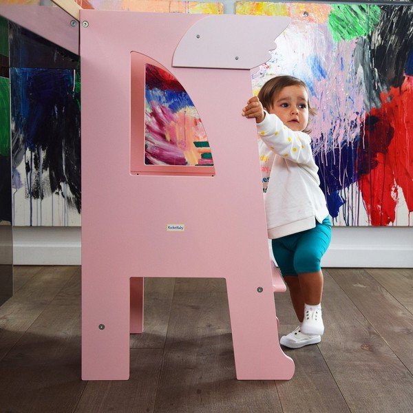 Ružové prídavné krídelká k učiacej veži Montessori - Rocket Baby-image-3