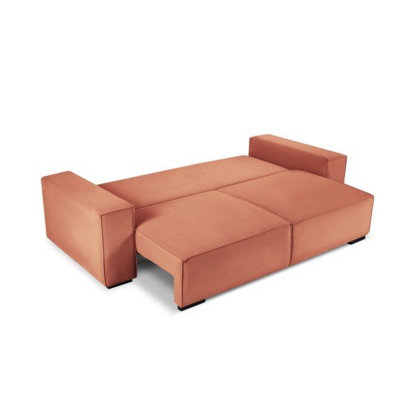 Ružová menčestrová rozkladacia pohovka Mazzini Sofas Azalea-image-3