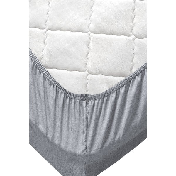 Bavlnené obliečky na dvojlôžko/predĺžené s plachtou v lososovej farbe/sivej 200x220 cm - Mila Home-image-4