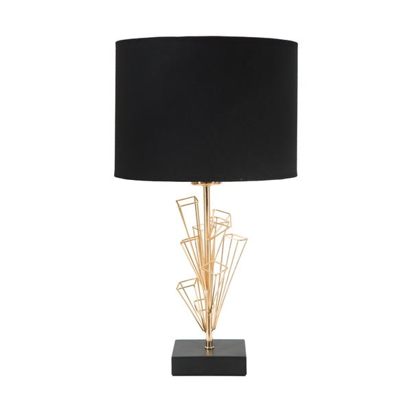Stolová lampa v čierno-zlatej farbe Mauro Ferretti Glam Olig, výška 45 cm