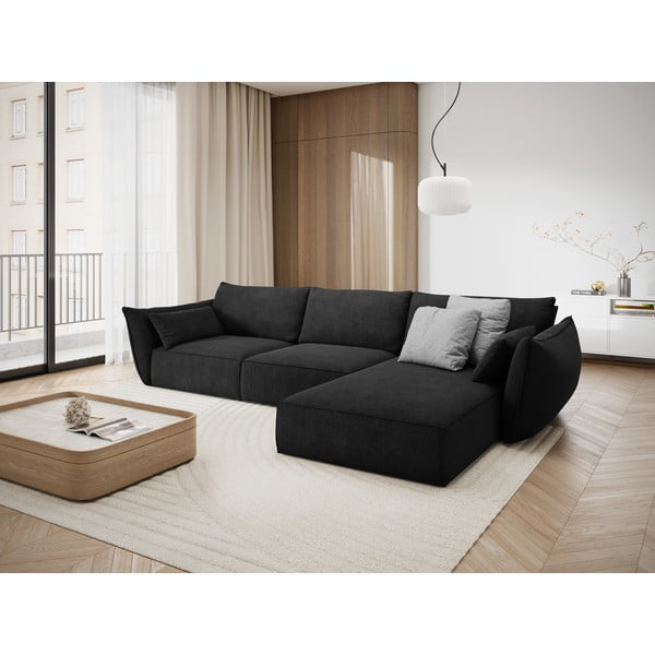 Tmavosivá rohová pohovka (pravý roh) Vanda - Mazzini Sofas-image-1