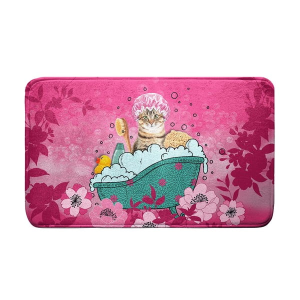 Ružová kúpeľňová predložka 45x75 cm Chatibulle – douceur d'intérieur