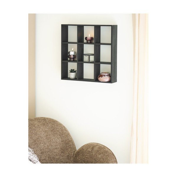 Čierna poschodová polica z borovicového dreva 46 cm Moss – House Nordic-image-1