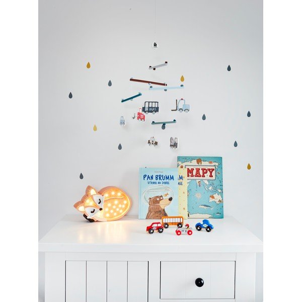 Oranžová stolová lampa z borovicového dreva Little Lights Fox Wild, dĺžka 31 cm-image-4