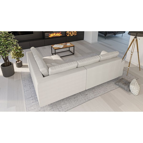 Krémovobiela rohová pohovka (pravý roh) Ariella - Ropez-image-3