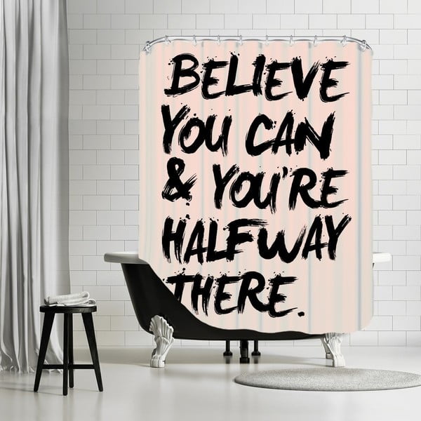 Kúpeľňový záves Believe You Can, 180x180 cm