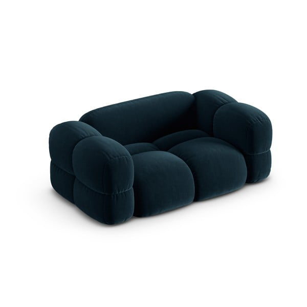 Tmavomodrá zamatová pohovka 180 cm Loretto – Cosmopolitan Design-image-3