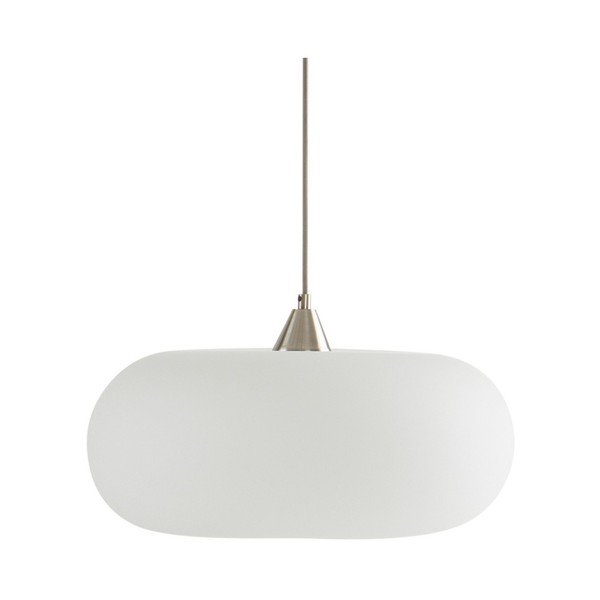 Biele/v matne striebornej farbe závesné svietidlo z opálového skla ø 43 cm Thalia – Jotex