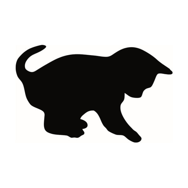 Set popisovacej tabule a kriedovej fixky Securit® Silhouette Cat, 46 × 29 cm