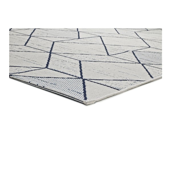 Krémovo-modrý vonkajší koberec Universal Elba Geo, 140 x 200 cm-image-1