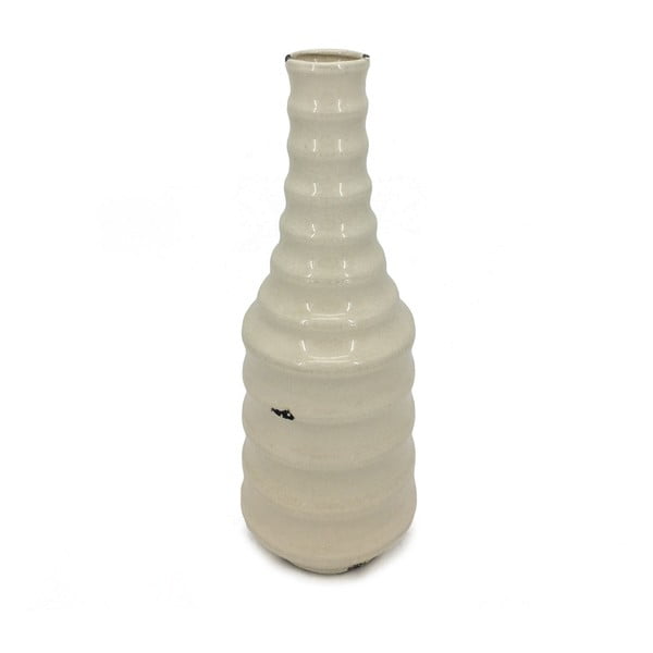 Krémová váza z keramiky Moycor Tian, ​​výška 40,5 cm