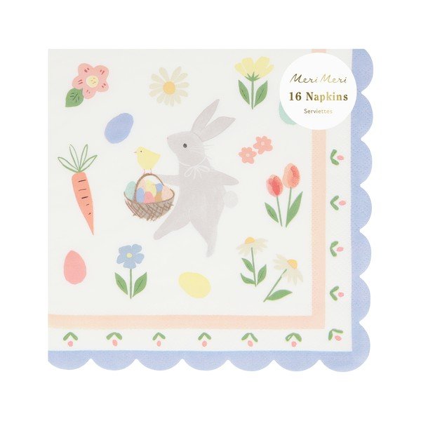 Papierové obrúsky v súprave 16 ks Easter Bunny – Meri Meri-image-2