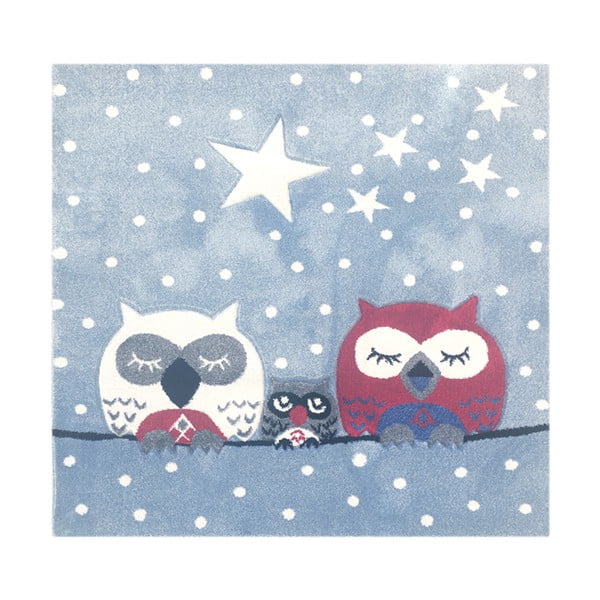 Detský koberec Happy Rugs Owl Family, 140 × 140 cm
