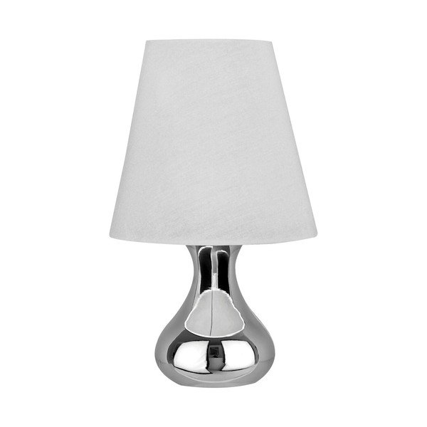 Krémovobiela/v striebornej farbe kovová stolová lampa s textilným tienidlom (výška  36 cm) Nell – Premier Housewares-image-2