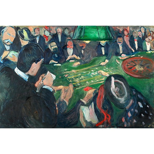 Reprodukcia obrazu Edvard Munch - At the Roulette Table in Monte Carlo, 40 x 26 cm