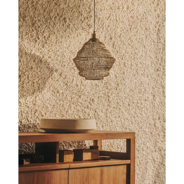 Závesné svietidlo v zlatej farbe s kovovým tienidlom ø 30 cm Sarraco – Kave Home-image-1