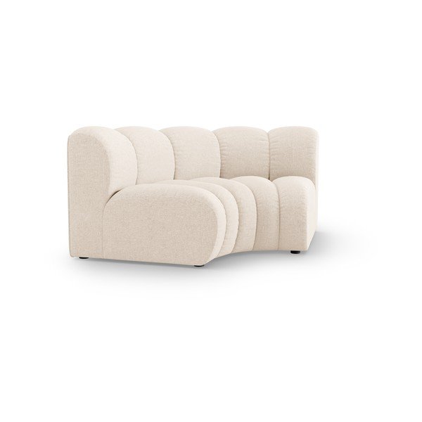 Krémový ženilkový modul pohovky (variabilný roh) Lupine – Micadoni-image-1