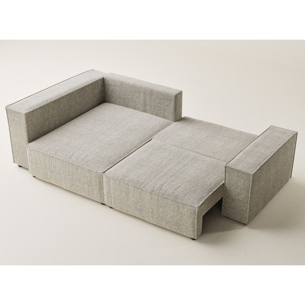 Béžová ženilková rozkladacia/s úložným priestorom rohová pohovka (ľavý roh/do L) Tonga – Maison de Rêve-image-3