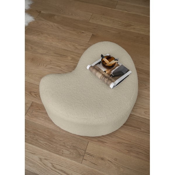 Béžový taburet z textílie buklé Miuf – Miuform-image-3