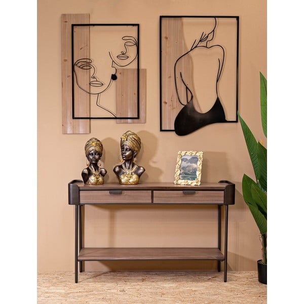 Hnedý konzolový stolík z jedlového dreva 31x120 cm Toronto – Mauro Ferretti-image-1