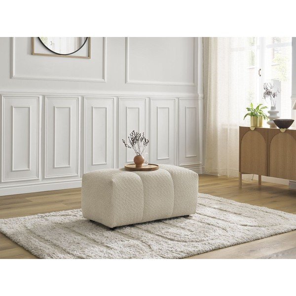 Béžová podnožka z textílie buklé Roxelane – Bobochic Paris-image-4