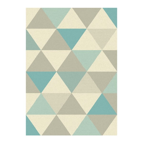 Koberec Asiatic Carpets Focus Triangles Blue, 80x150 cm