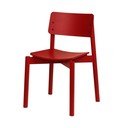 Červená stohovateľná jedálenská stolička Wem – noo.ma